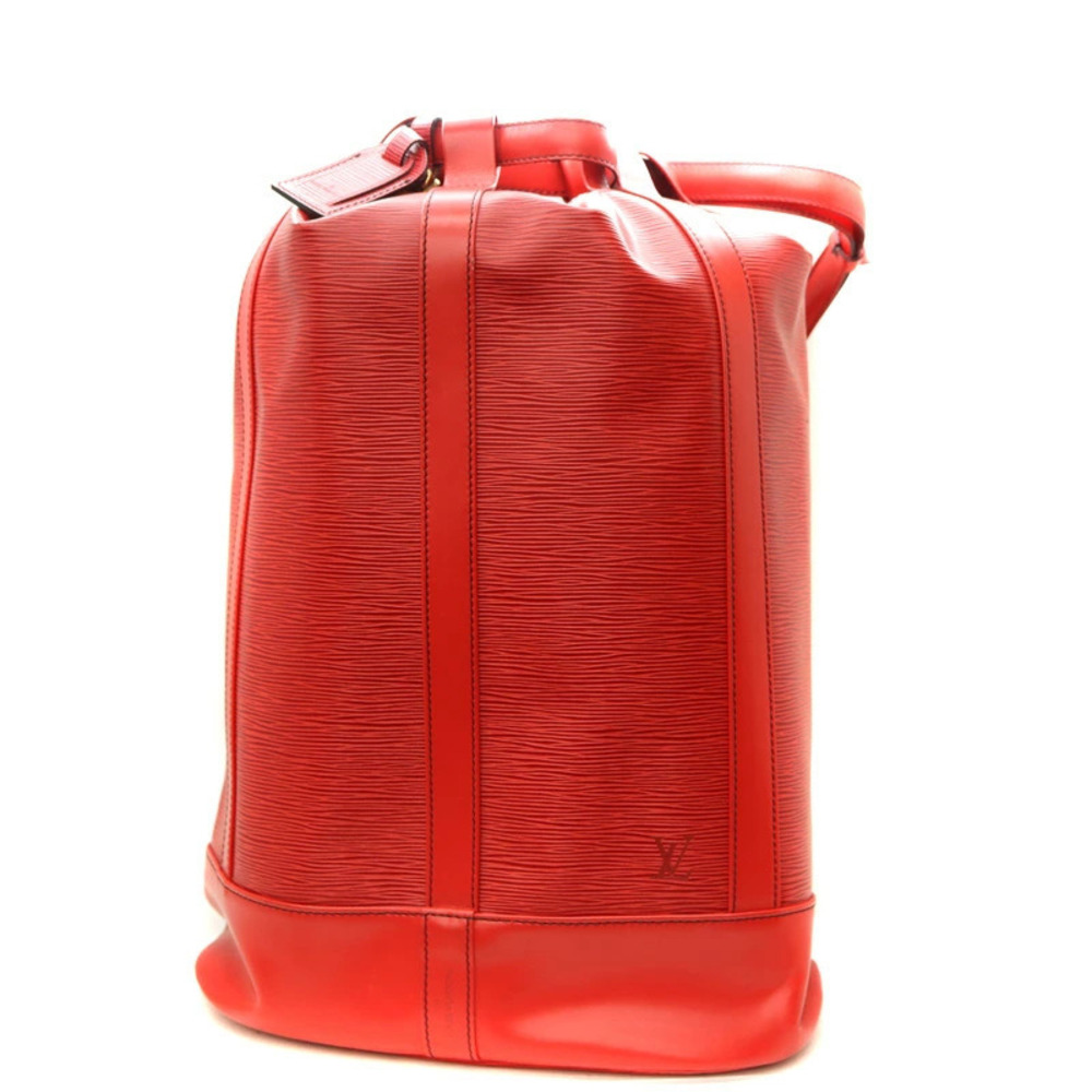 LOUIS VUITTON Randonee Shoulder Bag Epi Leather Castilian Red Tone LV